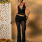 Jacquard Women 2 Piece Set Thin Summer Trend Backless Bandage Cross Tank Tops+Skirts Pants Matching Clubwear Outfits