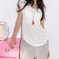 Minimalist Cute Lace Solid Flutter Sleeve Design Tshirt For Women