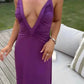 Women Halter Sexy Maxi Dress Deep V Neck Ruched Bust Bodycon Long Dress Elegant Evening Cocktail Party Formal Dresses