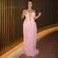See Through Mesh Halterneck Ruched Maxi Dress Summer 2026 Woman Clothes Sexy Beach Dresses Vacation Outfits