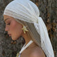 Bohemian Solid Lace Trim Scarf for Women Square Cotton Silk Hijabs Soft Sun-Protection Shawl Summer Beach Sarong Headband