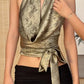 Art Print Vest Women Backless Bandage Halter Swing Collar Sexy Midnight Hottie 2026 Summer Trend Classic Streetwear