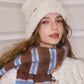 Y2K Casual Solid Color Stone Stacked Beanie For Women