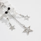 Vintage Hollow Star Cross Pendant Keychain Korean Fashion Beads Keyring Jeans Bag Chain Pendant Y2K Jewelry Accessories