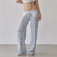 Y2k Striped Pants Fairy Coquette Low Waist Lounge Sweatpants Preppy Teen Girl Vintage Long Trousers Streetwear
