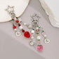Y2K 2025 New Korean Fashion Strawberry Bow Keychains Heart Pendant Keyring Ins Aesthetic Holder Bag Pendant Accessories