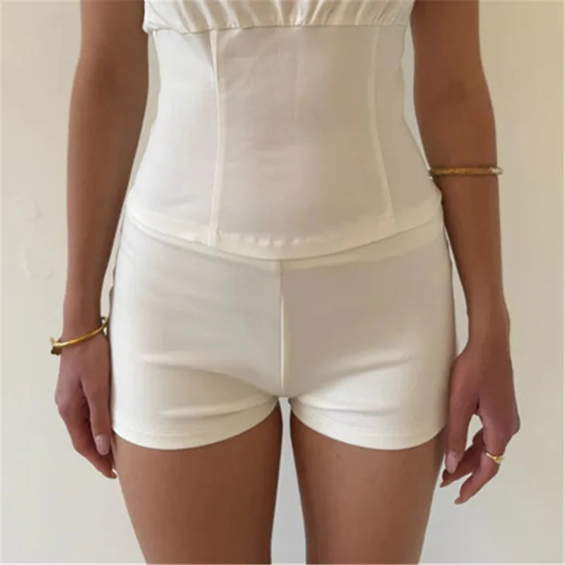 Stretch Y2K Athletic Shorts for Yoga Running Exercise Slim Fit Short Pants Women High Waisted Mini Shorts for Summer