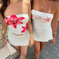 Flower Print Tube Tops Strapless Backless Crop Top Sexy Beach Vacation Woman Clothes Trends Summer