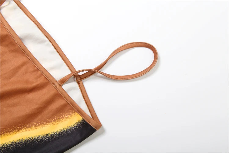 Y2K Irregular Hem Dress Women Chic Tulip Print Sleeveless Beach Vacation Midnight Party Clubwear Skinny Tight Bodycon