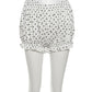 Polka Dots Print Women 2 Piece Set Sexy Halter Camisole+Elastic Bubble Shorts Matching Clubwear Beach Vacation Outfit