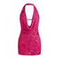 Sexy Sequin Gliters Bodycon Mini Dresses Women Deep V-neck Backless Shining Dress Female Party Clubwear Vestidos Gown