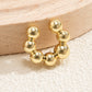 1Pair Unique Punk CCB Ball Beads Clip Earrings for Women Trendy No Piercing Ear Cuff Fake Cartilage Earring Jewelry Accessories