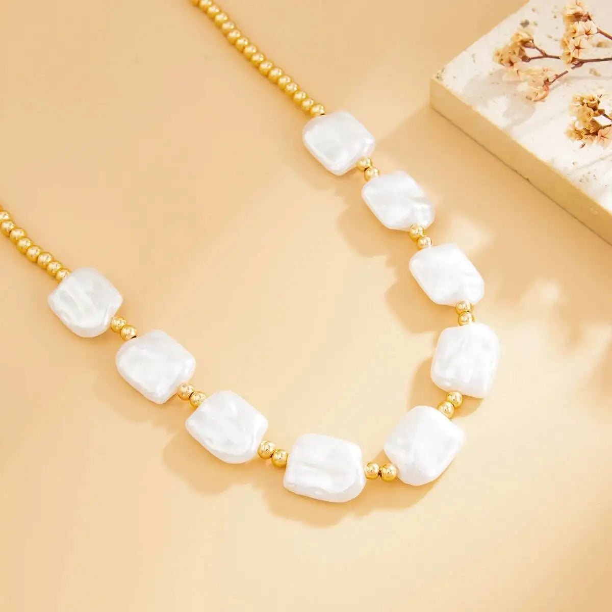Bohemia Imitation Peal Chokers Necklace for Women Wedding Bridal Simple Adjustable Beads Chain Y2K Jewelry Accessories