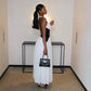 Deep V Neck Backless Empire Waist Maxi Dress Elegant White Prom Dresses Woman Summer