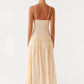 Elegant Spaghetti Strap Sexy Maxi Dress Women Gown Fashion Off-shoulder Sleeveless Backless Pleated Club Long Dresses