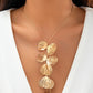 Kpop Flower Petal Pendant Choker Necklace for Women Wed Bridal Sexy Snake Long Chest Chain Neck Jewelry Accessories New
