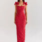 Bows Lace Sexy Maxi Dress For Women Fashion Sleeveless Backless Bodycon New Year's Birthday Club Party Long Dress