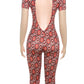 Backless Romper Women Fitness Tight Stretch Colorful Print Summer O-Neck Short Sleeve Slim Activity Workout Playsuits