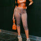 Fashion 2Piece Set Woman PU Leather Skew Collar Backless Tank Tops+Skinny Wrap Hip Crop Pants High Street Style Suit