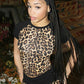 Leopard Print Fashion Patchwork 2 Piece Set Women o-Neck Short Sleeve Top+Ruched Waist Shorts Casual Sporty Outfits