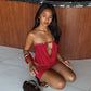 Sexy Two Piece Set Button Hollow Tube Top and Mini Skirt Summer 2026 New Arrivals Woman Sexy Outfits