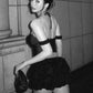 sexy 2-piece set women patchwork folds single-breasted halter hollow off-shoulder tops+lace-up puffy hem skirt suit