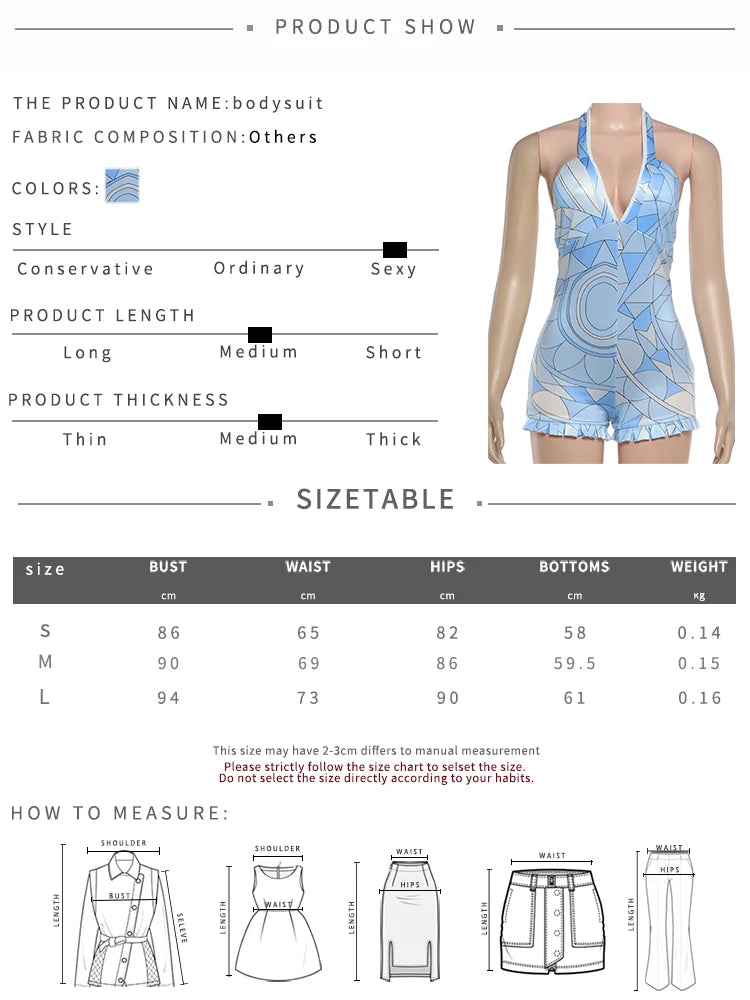 Plaid Patchwork Rompers Woman Halter Low-Neck Backless Sleeveless Ruffles Hem Skinny Peach Hip Sexy Fashion Playsuits