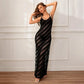 See Through Striped Mesh Dress White Black Open Back Long Maxi Summer Dresses for Woman Beach Vacation Outfit
