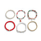 6pcs New Cute Christmas Boots Pendant Bangles Women Boho Imitation Pearl Adjustable Bracelet Jewelry Christmas Gift