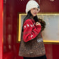 Y2K Casual Leopard Large Capacity Suede Crossbody Shoulder Bag For Women