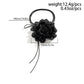 Exaggerated Goth Big Rose Flower Clavicle Chain Necklace for Women Romantic Kpop Adjustable Bowknot Choker Dinner Party Jewelry