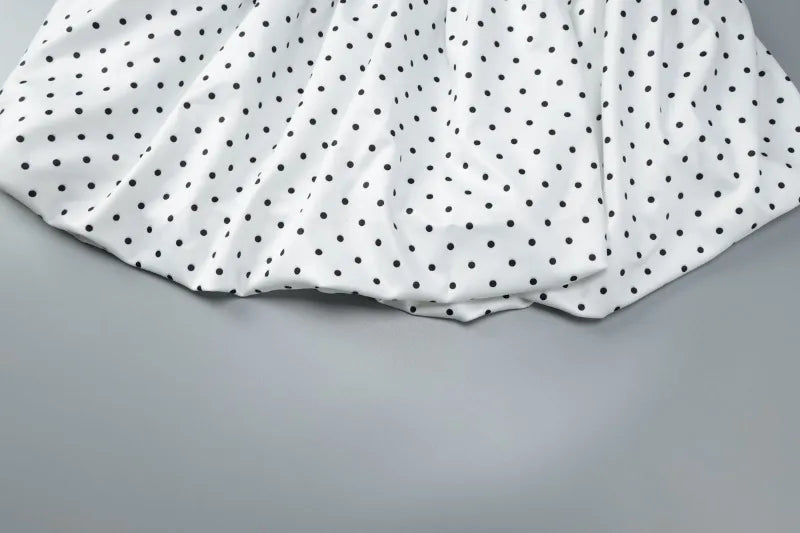 Polka Dot Print White Strapless Mermaid Dresses Elegant Occasion Dresses Woman Evening Party Wear