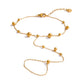 Trendy Stainless Steel Zircon Beads Back of Hand Chain Finger Bracelet Fashion Chic Sexy Jewelry Waterproof Wholesale Gift