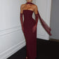 Scarf Collar Strapless Sexy Maxi Dress For Women Fashion Off-shoulder Backless Bodycon Club Party Long Dress Elegant