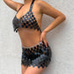 Sexy Acrylic Plastic Sequin Chest Bra Chain Dress Nightclub Party Show Festival Outfit Dance Costume Stage Wear Body Jewelry New