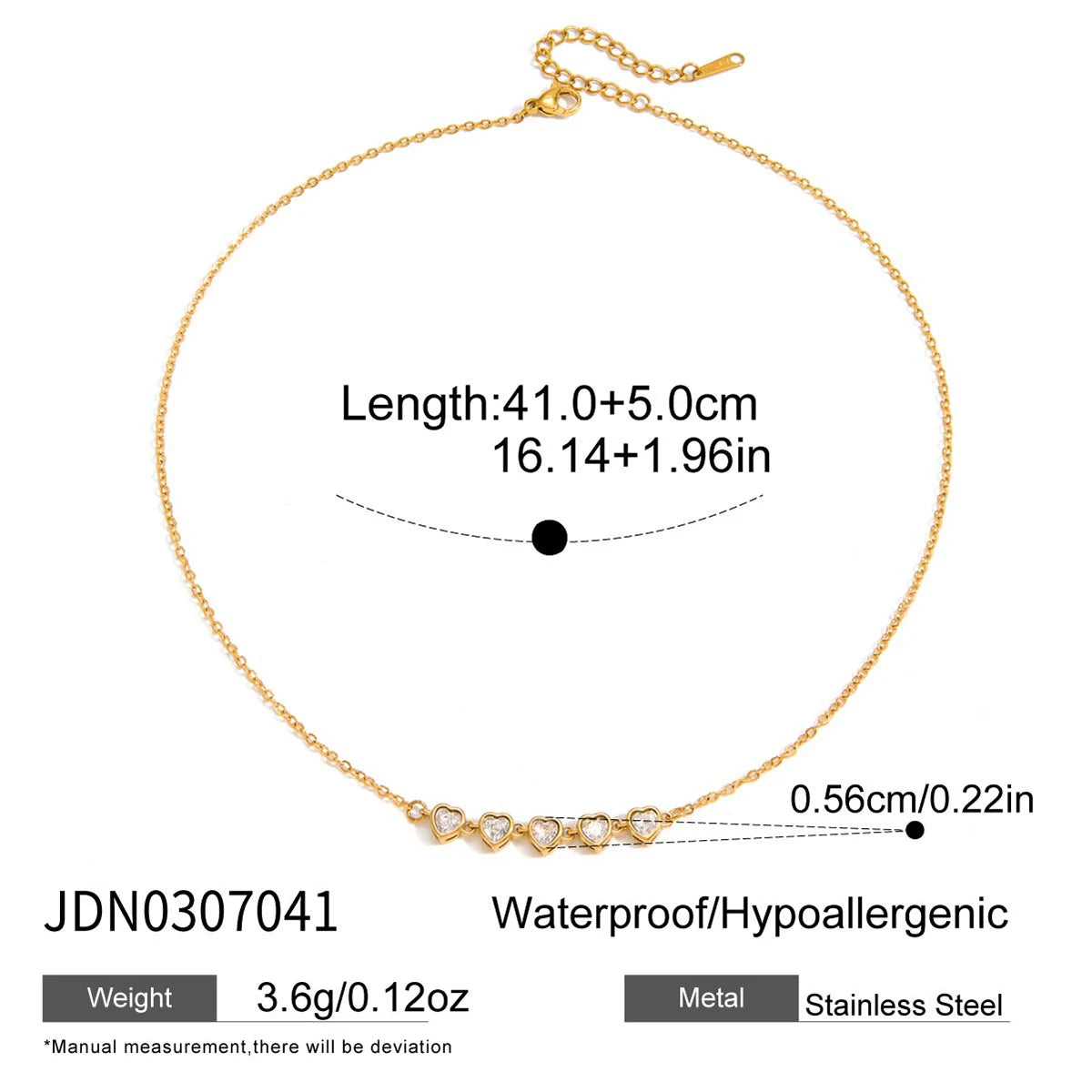 Y2K Patchwork Chain Design Stainless Steel Necklace Paperclip + Glossy Pentagram Cross with Zirconia Pendant Necklace