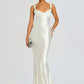 Women Mermaid Sexy Maxi Evening Dress Spaghetti Strap Cowl Neck Backless Formal Wedding Guest Prom Party Long Dress
