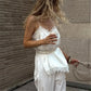 Lace Trim Satin Cami Tank Tops for Women Spaghetti Strap Sexy V Neck Silk Camisole Going Out Party Club Shirts