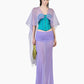 Sweet 2-Piece Set Women Patchwork Tassel Single-Breasted Line Decoration Tank Top+Folds See Through Skirt Chic Suit