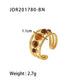 New Design Natural Stone Stainless Steel Ring Women Waterproof Stylish Golden Jewelry 2022 NEW Set