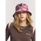 Patchwork Print Bucket Hat with Floral Pattern, Retro Mixed Block Sun Hat for Daily Outdoor, Chic Aesthetic Headwear