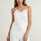 Fashion Summer Women Satin Camisole Top Y2K Polka Dot Lace Trim Spaghetti Strap V Neck Blouse Casual Streetwear