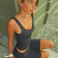Polka Dot Sexy Two Piece Set Women Elegant Square Collar Tank Top Mini Skirt Matching Sets Female Fashion Dress Set