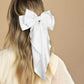 Bow Ribbon Hair Clip for Women Bowknot Barrettes Girls Solid Stain Spring Ponytail Clip Headband Hair Accessories Headwear Gift