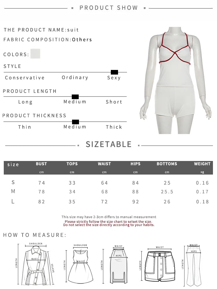 Color Blocking Sweet 2-Piece Set Women Low-Neck Backless Camisole+Elastic Waist Mini Shorts Daily Matching Simple Suits