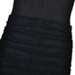 Transparent Mesh Patchwork Strapless Maxi Dress with Scarf Pink Black Elegant Party Dresses for Woman