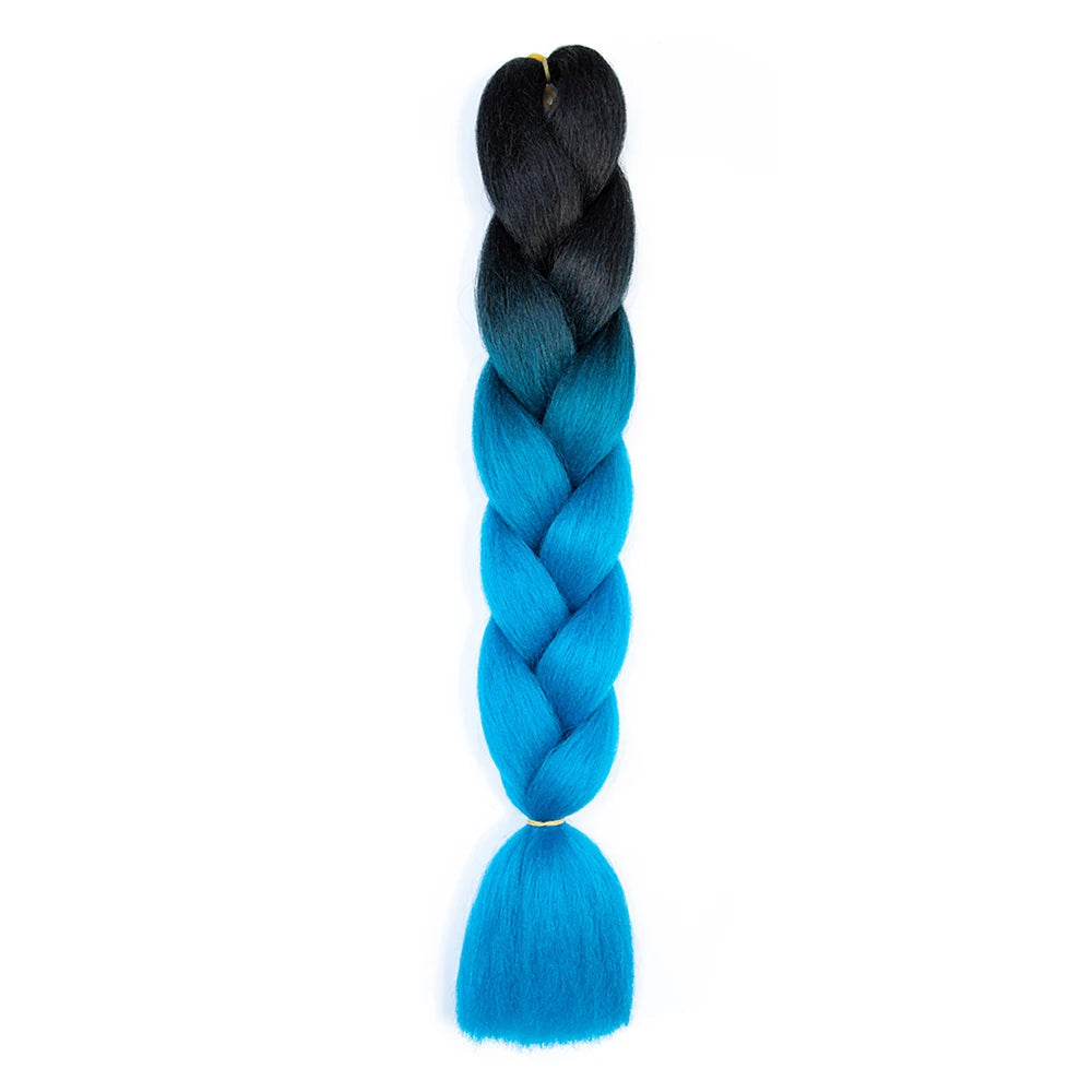 24 Inch Jumbo Braids Extensions Synthetic Braiding Hair Afro Ombre Color kanekalon Hair for Children Braid