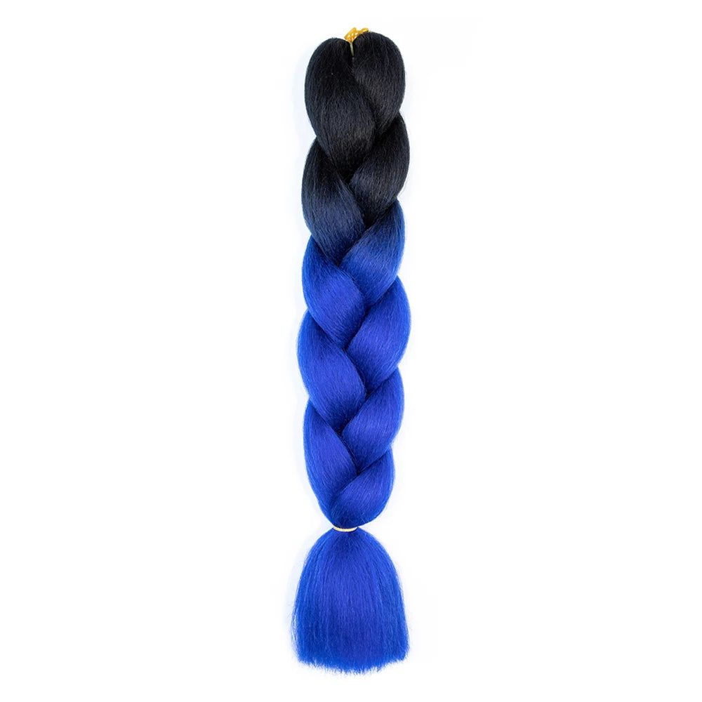 24 Inch Jumbo Braids Extensions Synthetic Braiding Hair Afro Ombre Color kanekalon Hair for Children Braid