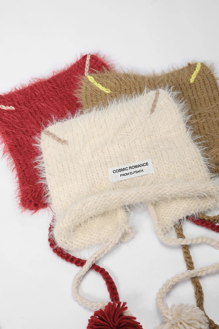 2025 New Arrivals Elf Ears Knitted Woolen Hat For Women