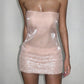 Patchwork Mesh Dress Women Wrap Chest Sequin Shiny Sleeveless Summer Hottie Party Chic Midnight Classic Mini Bodycon